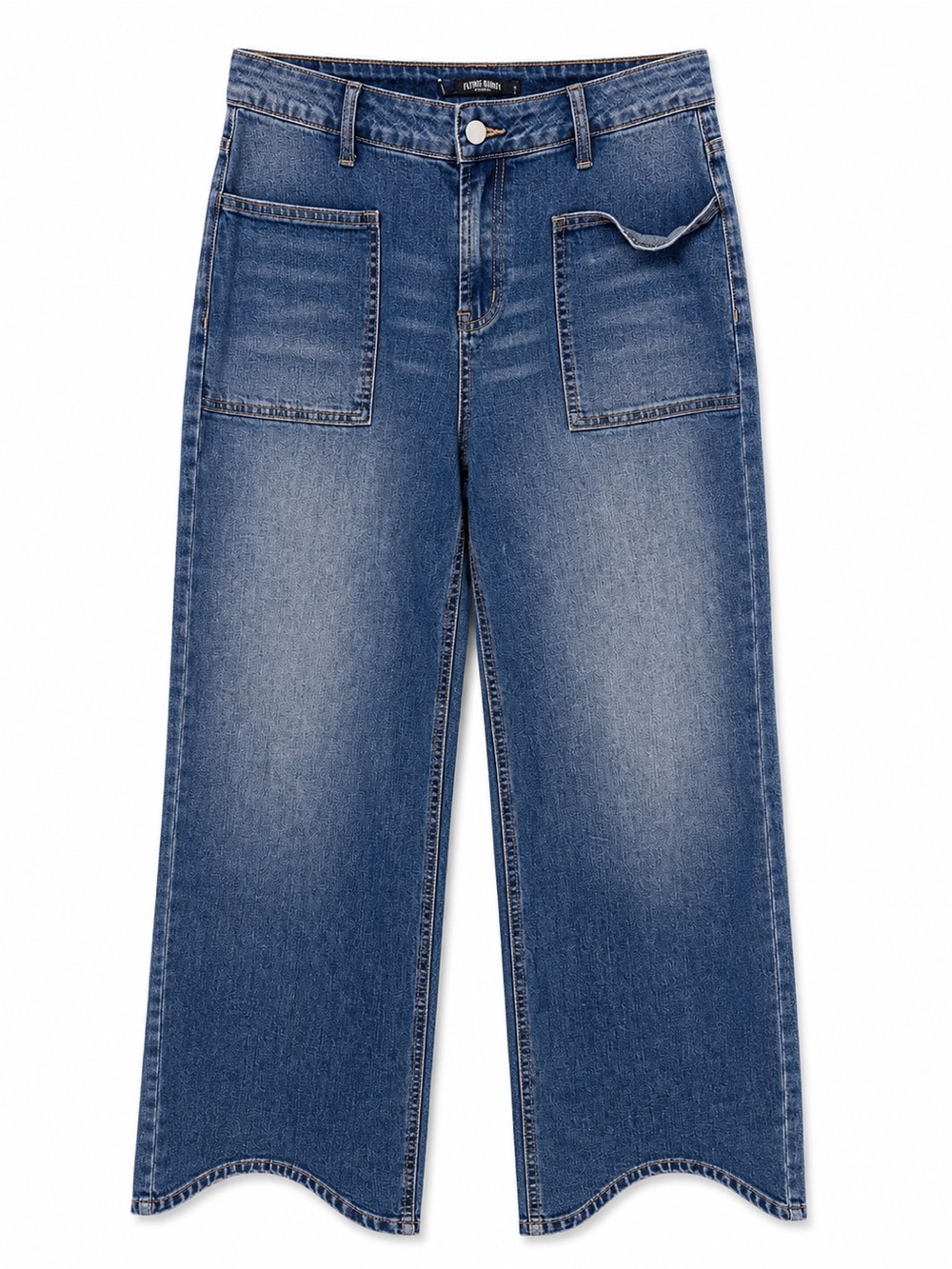 High-Rise Wide-Leg Jeans in medium faded Blue